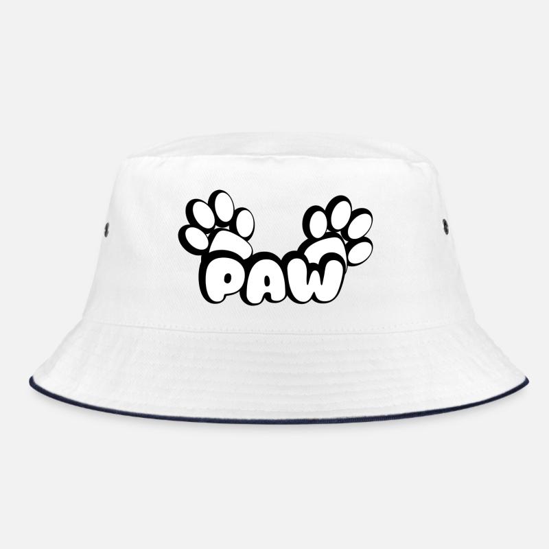 Paw Cat Paws Design with Two Paws Bucket Hat