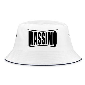 t-shirt Massimo t-shirt gift idea - Bucket Hat - white/navy - Front