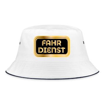 FAHRDIENST TRANSPORT - Bucket Hat - Weiß/Navy - Vorne