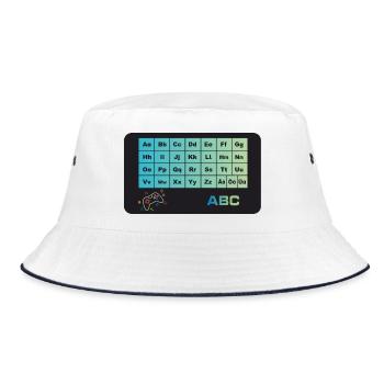 Spielecontroller - ABC Alphabet - Bucket Hat - Weiß/Navy - Vorne