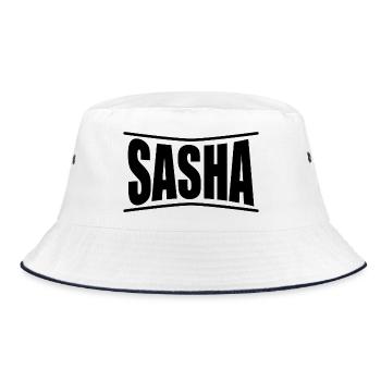 t-shirt Sasha t-shirt gift idea - Bucket Hat - white/navy - Front