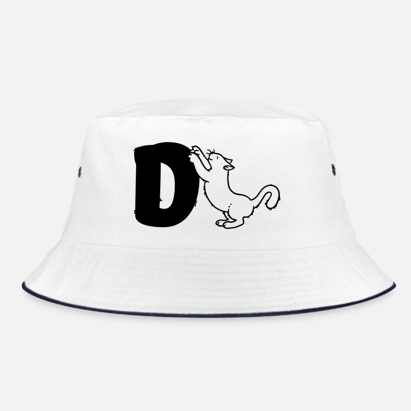 Cat Letter D Bucket Hat