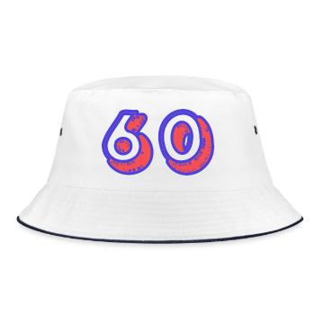 60. 60 ANS. 60e ANNIVERSAIRE. ANNIVERSAIRE 60 ANS. - Bob - blanc/marine - Devant