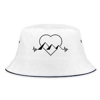 Égypte Heartbeat Égypte Coeur Coeur Le Caire Cadeau - Bob - blanc/marine - Devant