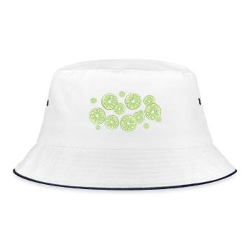 The scent of limes - Bucket Hat - white/navy - Front
