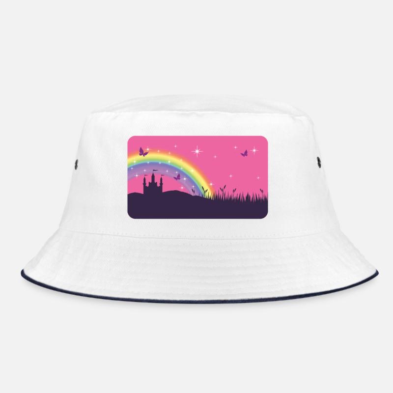 Fairytale Castle with Rainbow | personalizable Bucket Hat