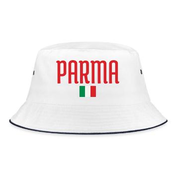 Parme Italie Drapeau Design - Bob - blanc/marine - Devant