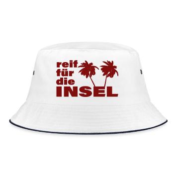 READY FOR THE ISLAND - Bucket Hat - white/navy - Front