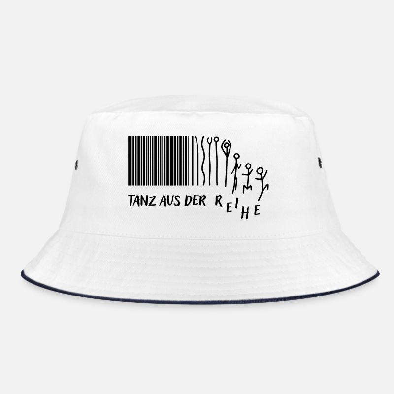 "Tanz aus der Reihe" Strichmännchen Strichcode Bucket Hat