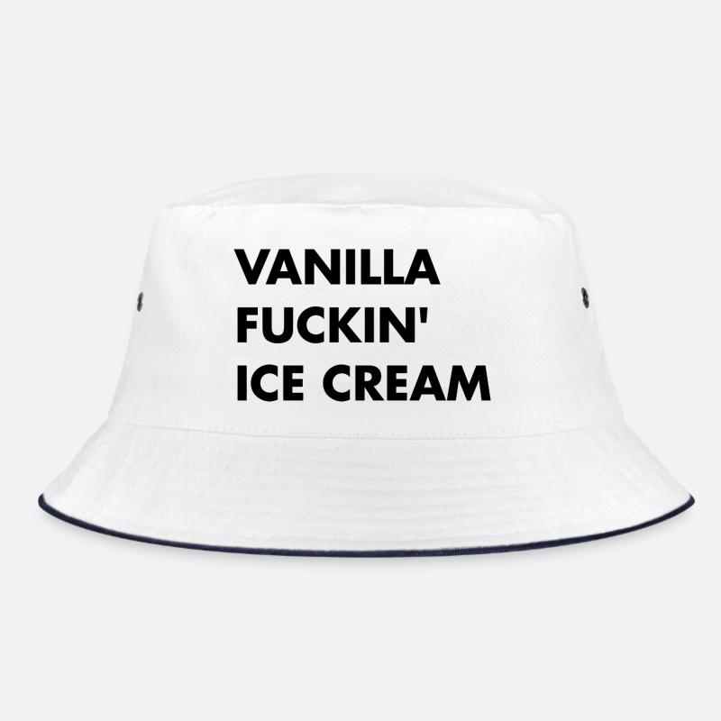Vanille Eis - schwarzer Schriftzug Bucket Hat