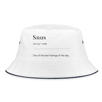 Snus erklärung - Bucket Hat - Weiß/Navy - Vorne