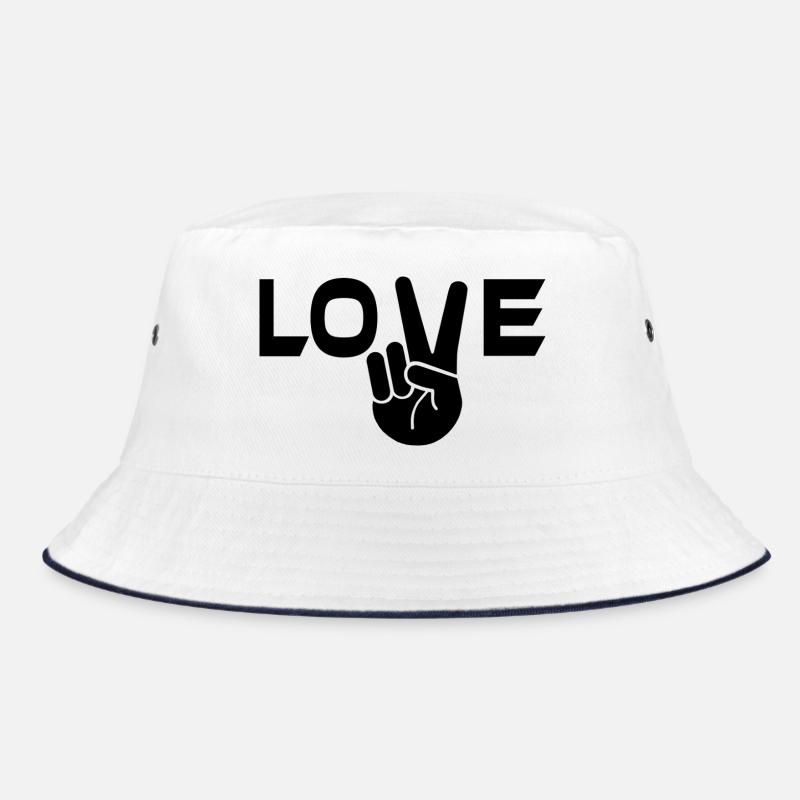 Liebe Victory Zeichen Hand Bucket Hat