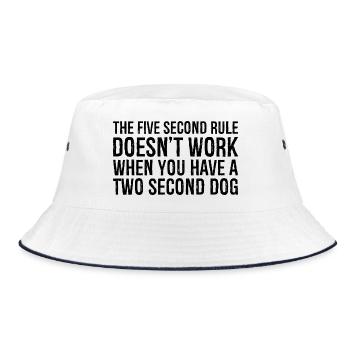 the five second rule doesn't work when you have - Bucket Hat - white/navy - Front