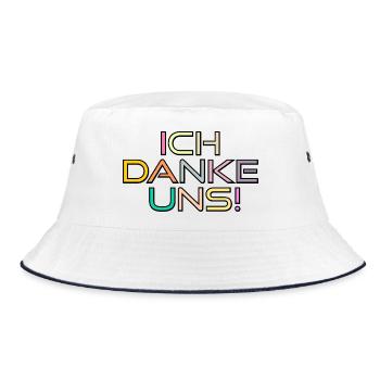 DANKSAGUNG ZUSAMMENHALT - DANKE UNS - Bucket Hat - Weiß/Navy - Vorne