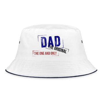 Papa Papa Papa Papa Cadeau - Bob - blanc/marine - Devant