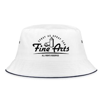 Spray as spray can - Fine Arts - Bucket Hat - Weiß/Navy - Vorne