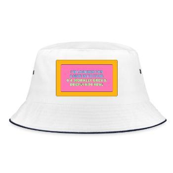 I'm Looking for a Man in Fiction – Booktok Core - Bucket Hat - white/navy - Front