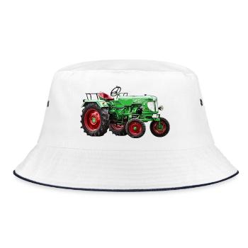 Tractor ADN - Bucket Hat - white/navy - Front