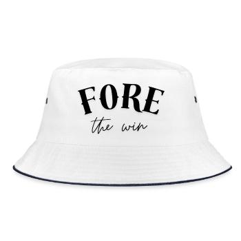 Fore the Win - Bucket Hat - white/navy - Front