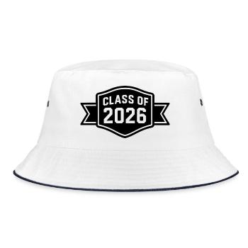 Class of 2026 - Bucket Hat - white/navy - Front