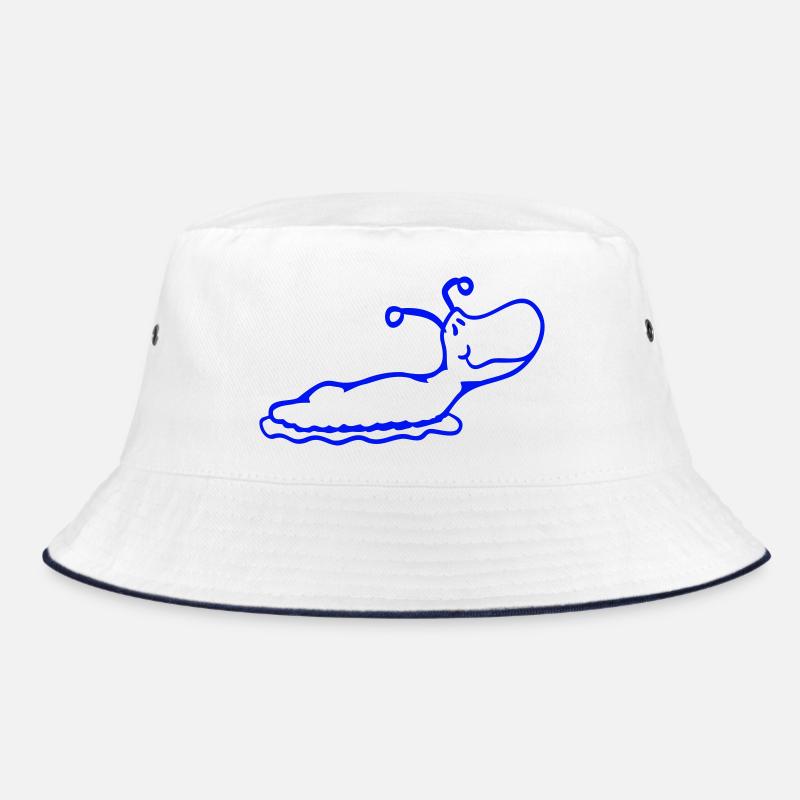 Slug snail without shell smiles Bucket Hat