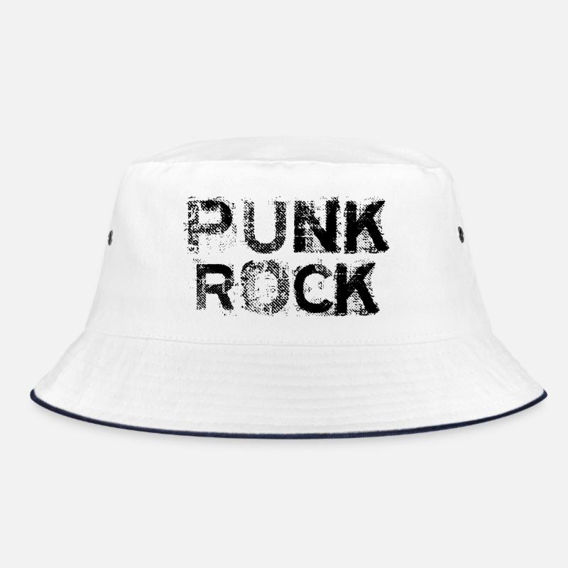 Punk Rock distressed bold logo Bucket Hat