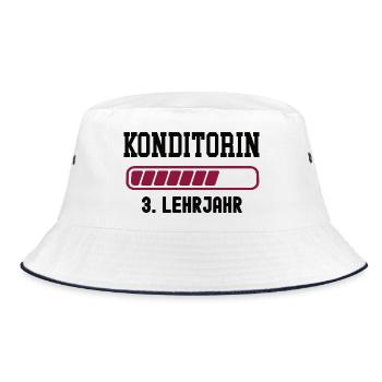 Training as a pastry chef, 3rd year of apprenticeship as a pastry chef - Bucket Hat - white/navy - Front