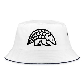 pangolin - Bucket Hat - white/navy - Front
