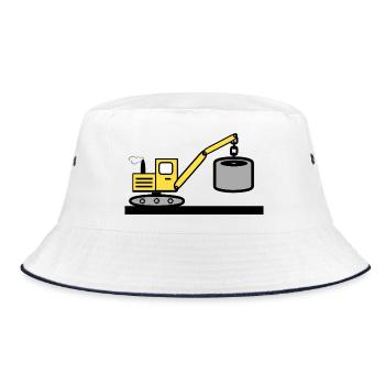 Excavator - Bucket Hat - white/navy - Front