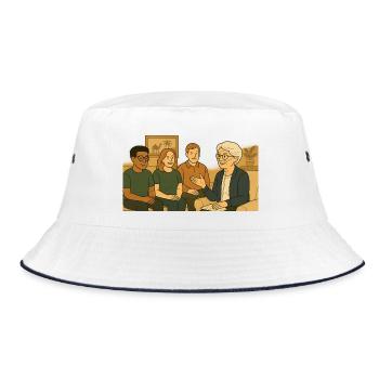Grandma Karin - Bucket Hat - white/navy - Front