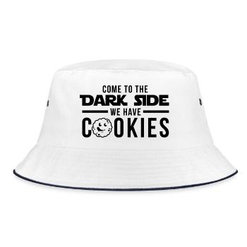 come to the dark side we habe cookies - Bucket Hat - white/navy - Front