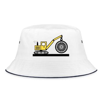 Excavator - Bucket Hat - white/navy - Front