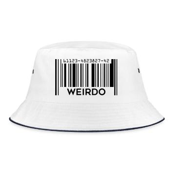 Weirdo Barcode Shirt Geek Célébrer l’étrangeté - Bob - blanc/marine - Devant