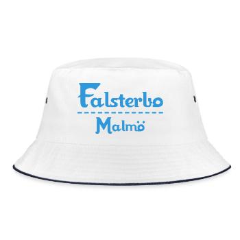 Centrum Malmö – Blue Text Design - Bucket Hat - white/navy - Front