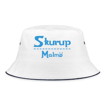 Skurup – Malmö Sky Blue Design - Bucket Hat - white/navy - Front