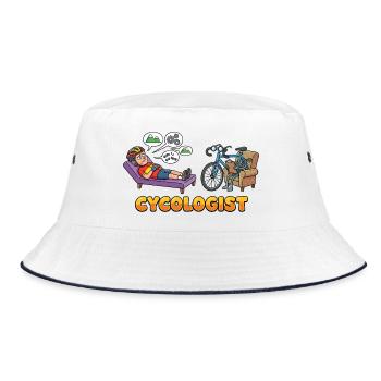 Cadeau drôle pour un cycologue amateur de vélo - Bob - blanc/marine - Devant