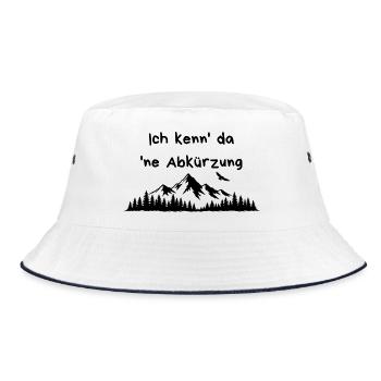 Abbreviation Mountains Hiking Sayings - Bucket Hat - white/navy - Front