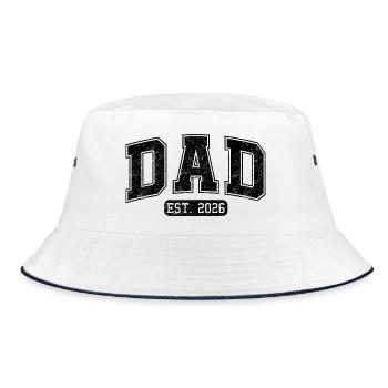 Papa est en 2026 Nouveau Papa Papa sera la fête des pères en 2026 - Bob - blanc/marine - Devant