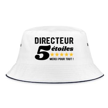 Cadeau Directeur 5 Étoiles - Merci pour tout ! - Bob - blanc/marine - Devant
