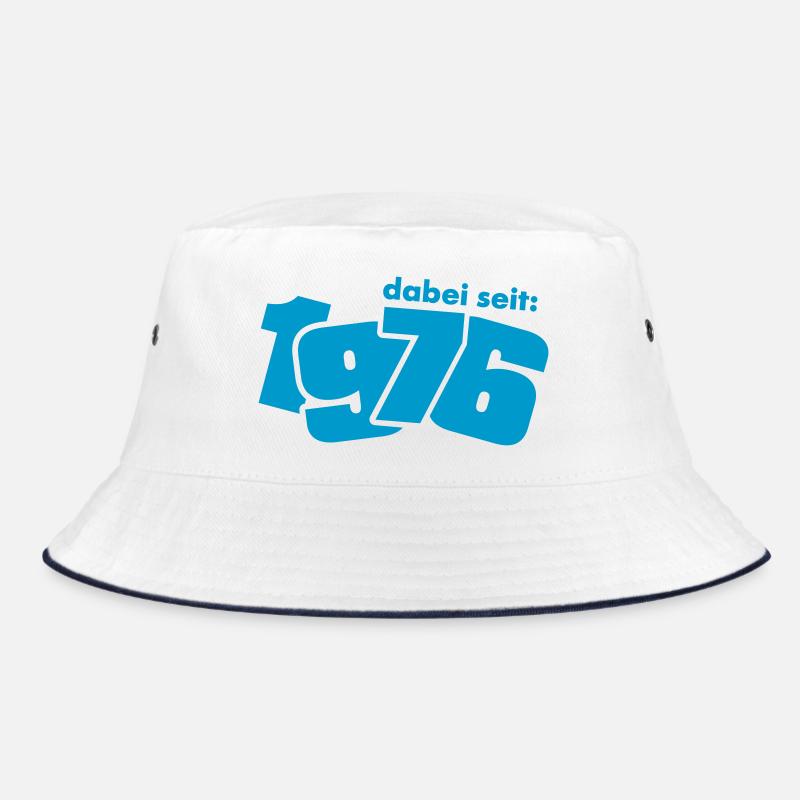 Born in 1976 - Bucket Hat - white/navy