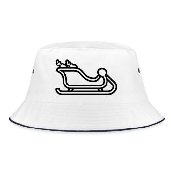 Santa's Schlitten - Bucket Hat - Weiß/Navy - Vorne