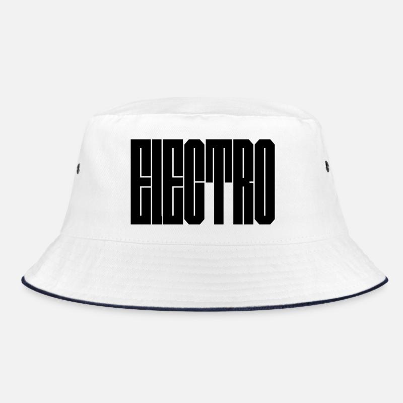 Electro music typography design Bucket Hat