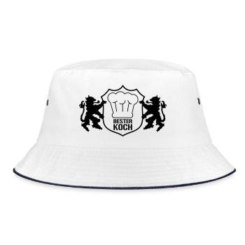 Bester Koch Wappen - Bucket Hat - Weiß/Navy - Vorne