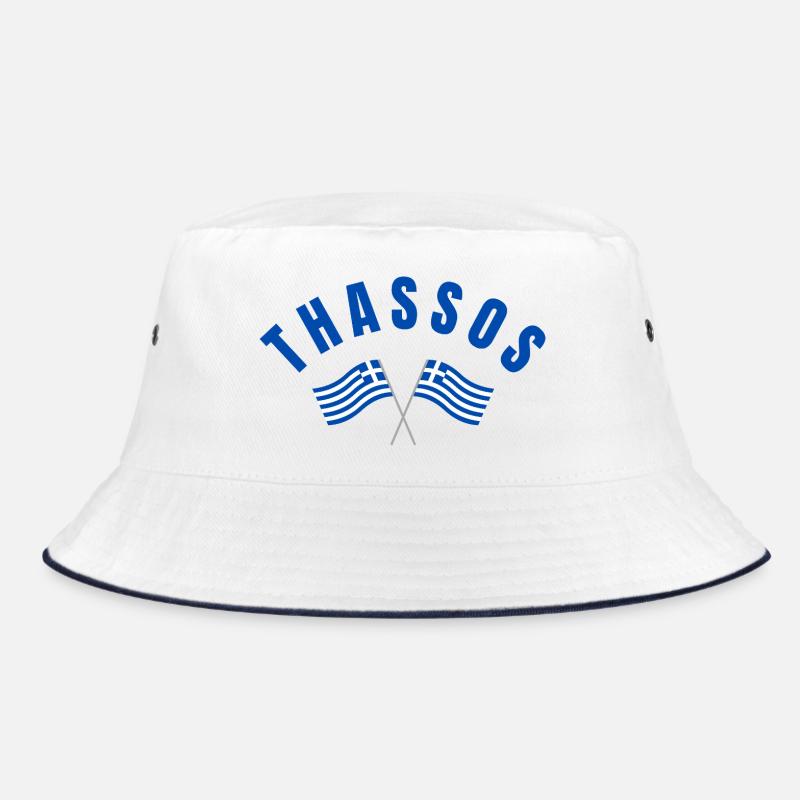 Thassos Crossed Greek Flags Bucket Hat