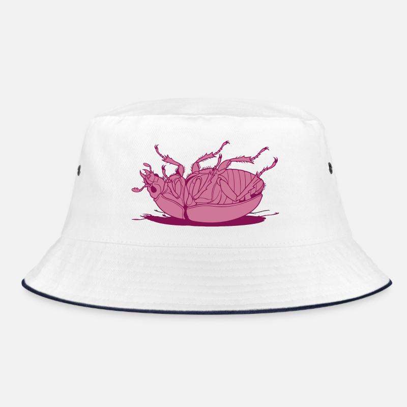 Umgekippte Kakerlake - Bucket Hat - Weiß/Navy