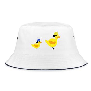 Feuerwehrenten - Bube - Bucket Hat - Weiß/Navy - Vorne