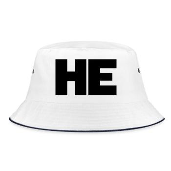 NE – НЕ / NO – The universal no - Bucket Hat - white/navy - Front