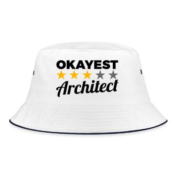 Ordinary architect - Bucket Hat - white/navy - Front