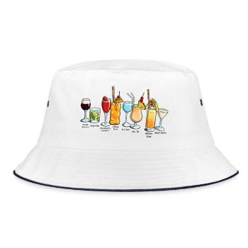 Variété colorée de cocktails Bar tropical - Bob - blanc/marine - Devant
