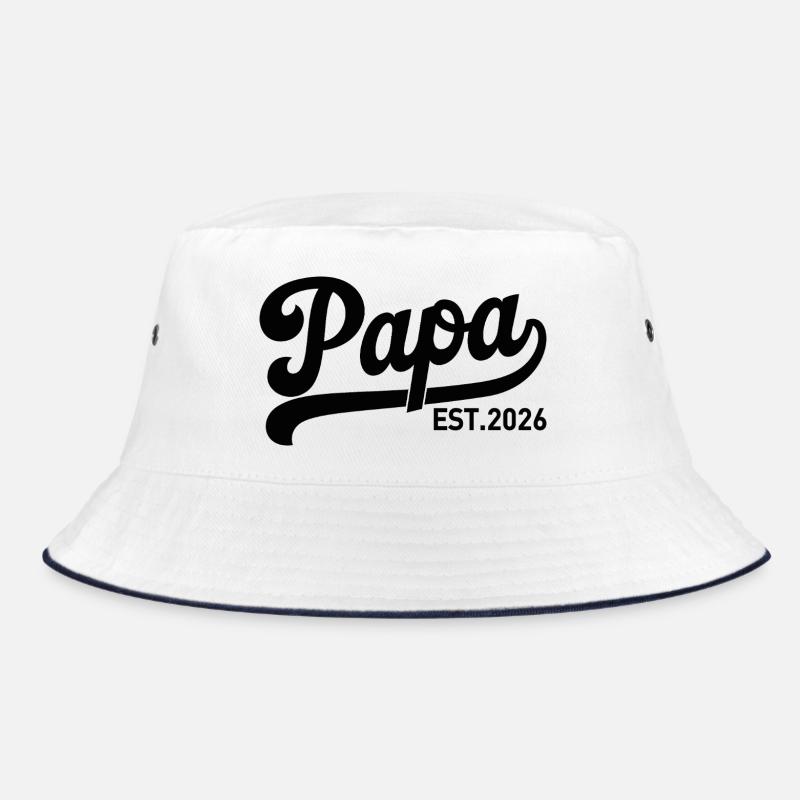 Papa EST 2026 Script Logo Bucket Hat